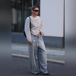 Halogen Gray Cashmere Blend Button-Down Cardigan | Women’s Soft Knit Sweater XL